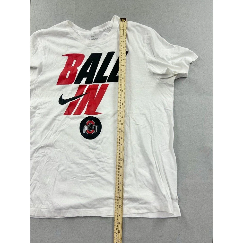 Nike Ohio State University Shirt Men Size XL Graphic Tee Ball In Basketball